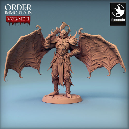 Immortalis Draven Full Armor Guard with Wings | Rescale Miniatures | Compatible with D&D/AoS | Fantasy | Tabletop RPG