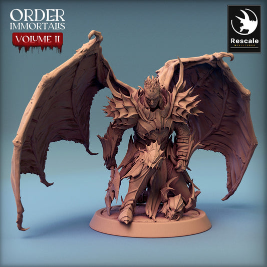 Immortalis Draven Protector with Axe and Wings | Rescale Miniatures | Compatible with D&D/AoS | Fantasy | Tabletop RPG
