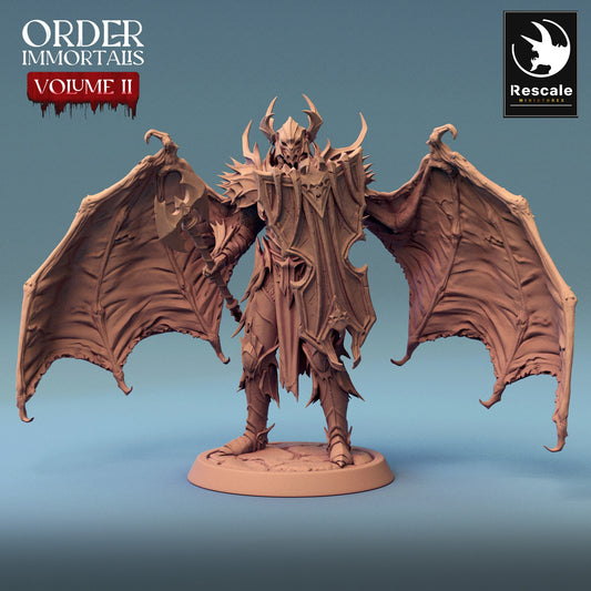 Immortalis Draven Full Armor Stand with Wings | Rescale Miniatures | Compatible with D&D/AoS | Fantasy | Tabletop RPG