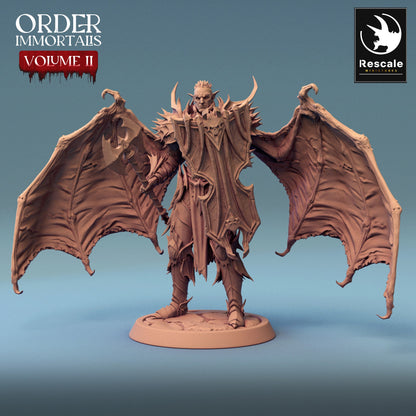 Immortalis Draven Stand with Wings | Rescale Miniatures | Compatible with D&D/AoS | Fantasy | Tabletop RPG