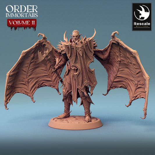 Immortalis Draven Stand with Wings | Rescale Miniatures | Compatible with D&D/AoS | Fantasy | Tabletop RPG