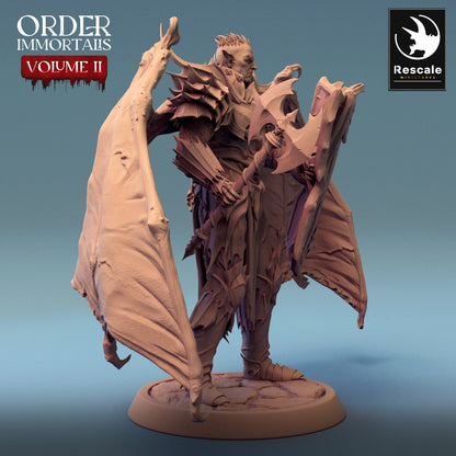 Immortalis Draven Stand with Wings | Rescale Miniatures | Compatible with D&D/AoS | Fantasy | Tabletop RPG