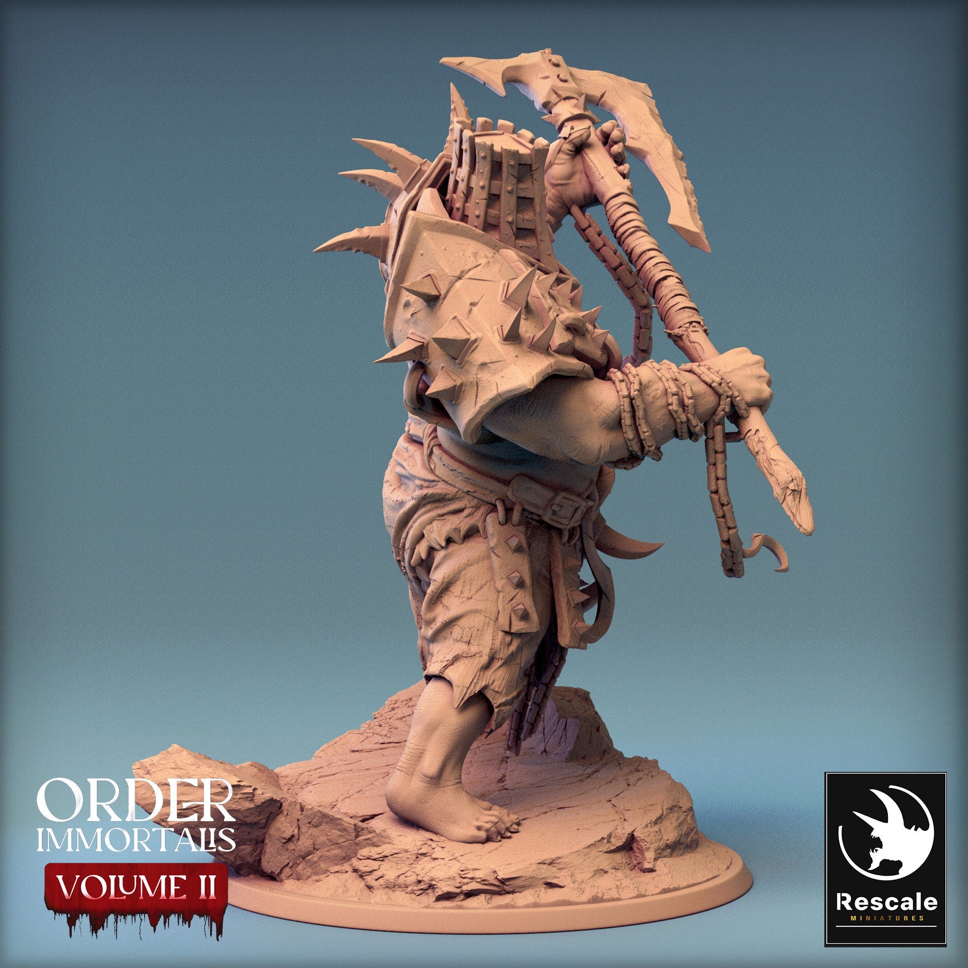 Immortalis Eradicus with Great Axe | Rescale Miniatures | Compatible with D&D/AoS | Fantasy | Tabletop RPG