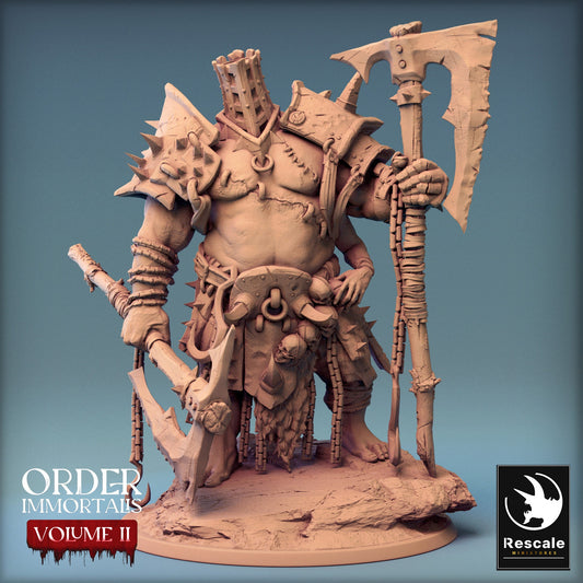 Immortalis Eradicus with Dual Great Axes | Rescale Miniatures | Compatible with D&D/AoS | Fantasy | Tabletop RPG