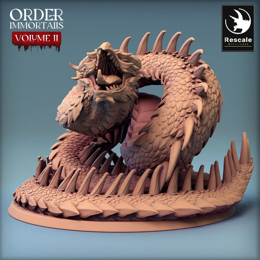 Immortalis Demon Snake | Rescale Miniatures | Compatible with D&D/AoS | Fantasy | Tabletop RPG