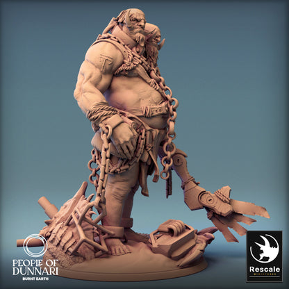 Dunnari Sand Ettin Stand | Rescale Miniatures | Compatible with D&D/AoS | Fantasy | Tabletop RPG