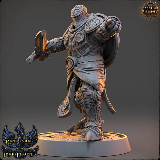Shield Knight Chevalier | DayBreak Miniatures | Compatible with D&D/AOS | Fantasy | Tabletop