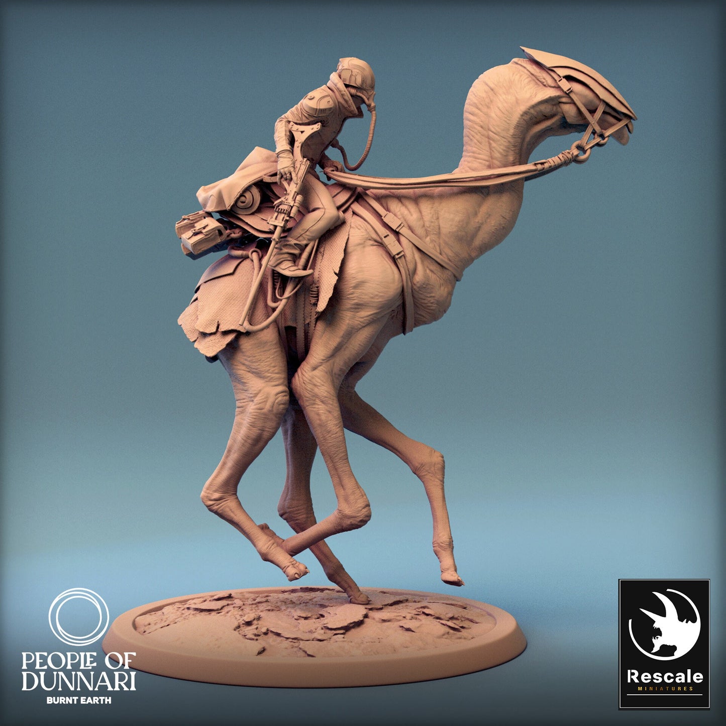 Dunnari Sand Stepper Gallop No Cape | Rescale Miniatures | Compatible with D&D/AoS | Fantasy | Tabletop RPG