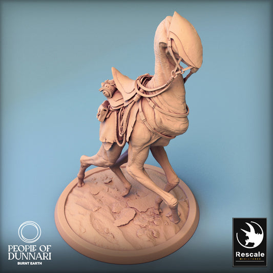 Dunnari Sand Stepper Walk Saddled | Rescale Miniatures | Compatible with D&D/AoS | Fantasy | Tabletop RPG