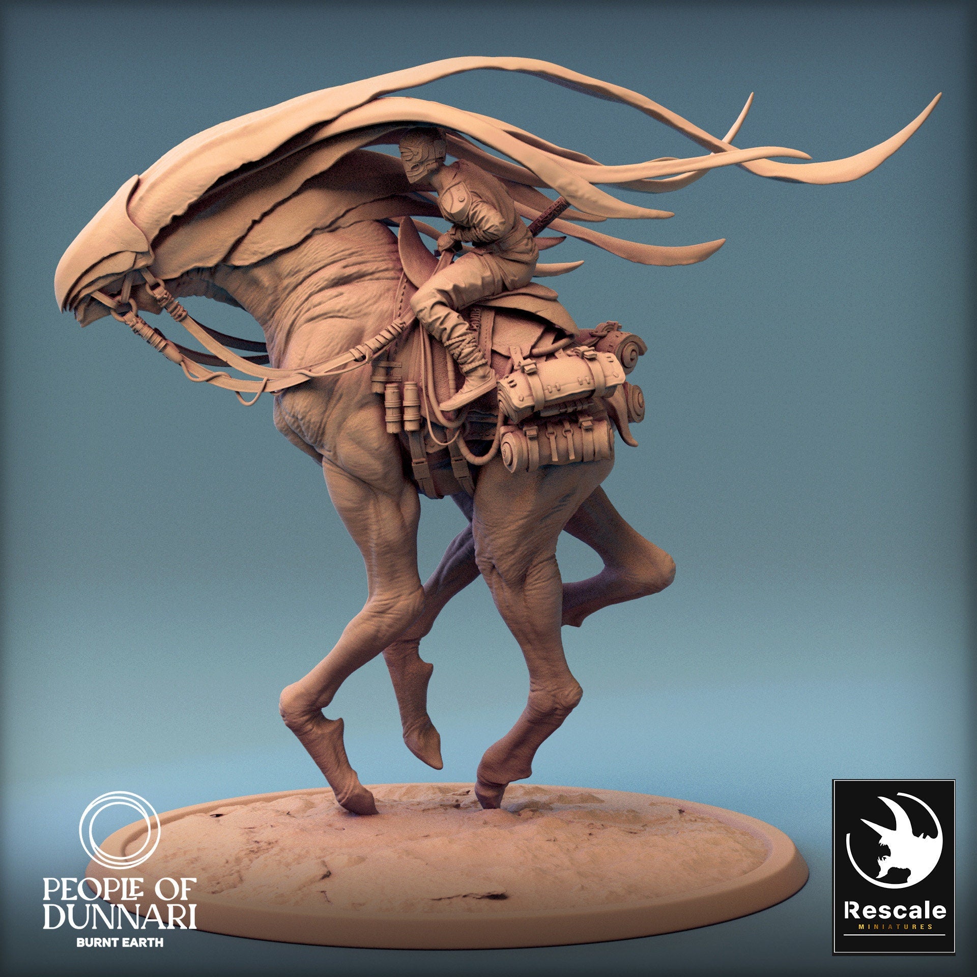 Dunnari Wind Glide Gallop No Cape | Rescale Miniatures | Compatible with D&D/AoS | Fantasy | Tabletop RPG