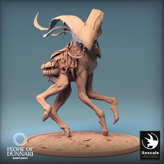 Dunnari Wind Glide Panic Saddled | Rescale Miniatures | Compatible with D&D/AoS | Fantasy | Tabletop RPG