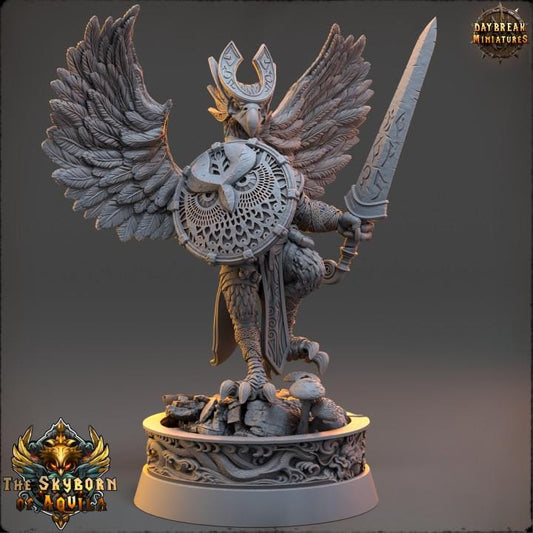 Birdfolk Knight Jaspis | DayBreak Miniatures | Compatible with D&D/AOS | Fantasy | Tabletop