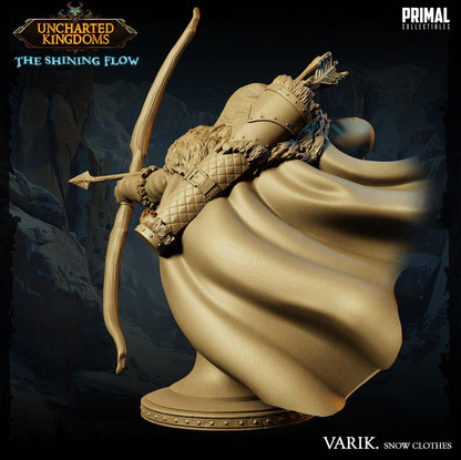 Dark Elf Varik in Snow Clothes Bust | Primal Collectibles | Compatible with D&D/AoS | Fantasy