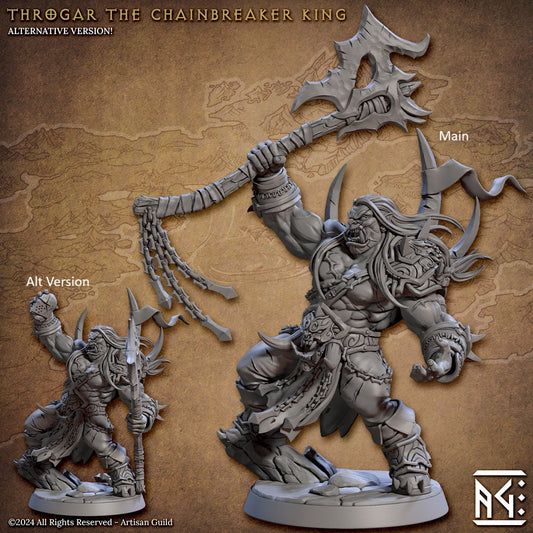 Orc Warchief Throgar | Artisan Guild Miniatures | Compatible with D&D/AoS | Fantasy | Tabletop RPG