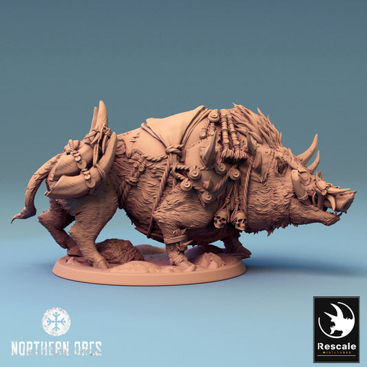Boar Guard Saddled | Rescale Miniatures | Compatible with D&D/AoS | Fantasy | Tabletop RPG