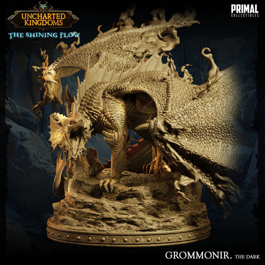 Shadow Dragon Grommonir | Primal Collectibles | Compatible with D&D/AoS | Fantasy