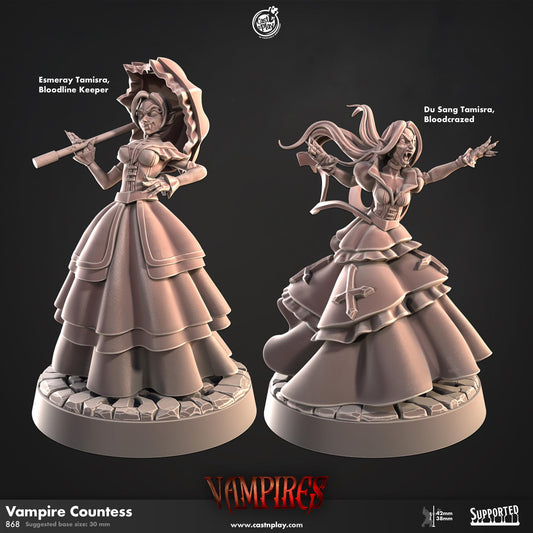 Vampire Countess | CastnPlay Miniatures | Compatible with D&D/AoS | Fantasy | Tabletop RPG