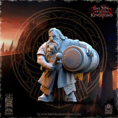 Dwarven Kingdoms Command Group | The Beholder Miniatures | Compatible with D&D/AoS | Fantasy | Tabletop RPG