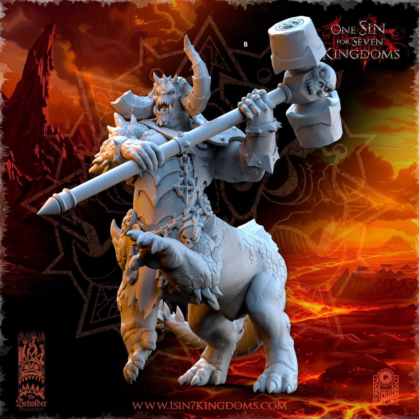 Realms of Mayhem Dragonard Two Handed Weapon | The Beholder Miniatures | Compatible with D&D/AoS | Fantasy | Tabletop RPG