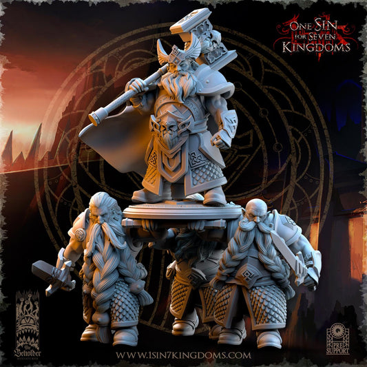 Dwarven Kingdoms Throngrim King of the Mountain Heart | The Beholder Miniatures | Compatible with D&D/AoS | Fantasy | Tabletop RPG