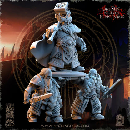 Dwarven Kingdoms Throngrim King of the Mountain Heart | The Beholder Miniatures | Compatible with D&D/AoS | Fantasy | Tabletop RPG