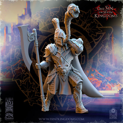 SilverMoor Elf Bear Guardian Command Group | The Beholder Miniatures | Compatible with D&D/AoS | Fantasy | Tabletop RPG