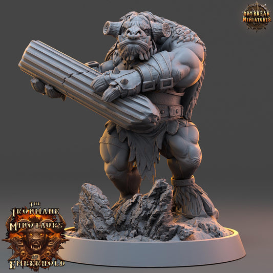 Minotaur Fighter Balgar | DayBreak Miniatures | Two Handed Weapons | Compatible with D&D/AOS | Fantasy | Tabletop RPG