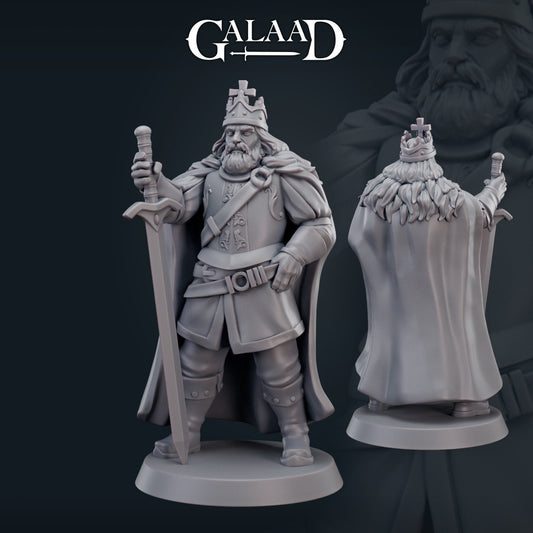 Royal Court King | Galaad Miniatures | Compatible with D&D/AoS | Fantasy | Tabletop RPG