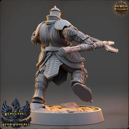 Halberd Knight Hugues | DayBreak Miniatures | Compatible with D&D/AOS | Fantasy | Tabletop