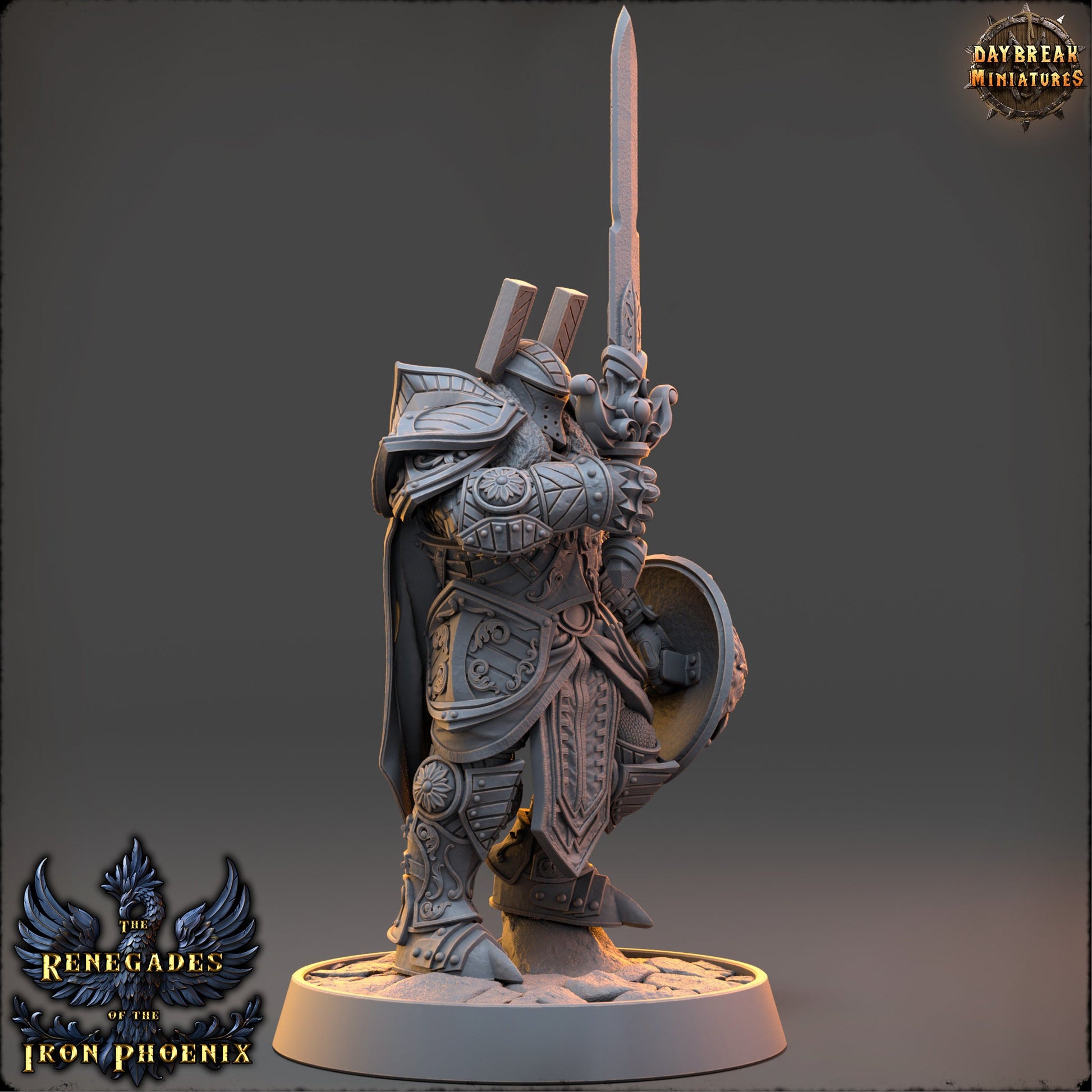 Paladin Knight Armand | DayBreak Miniatures | Compatible with D&D/AOS | Fantasy | Tabletop