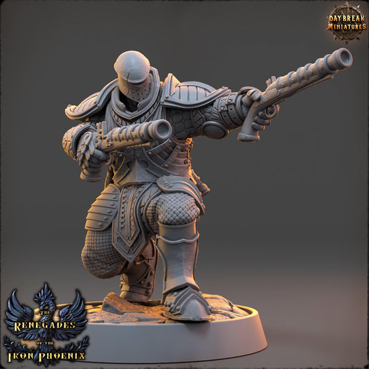 Pistoleer Knight Tancred | DayBreak Miniatures | Compatible with D&D/AOS | Fantasy | Tabletop