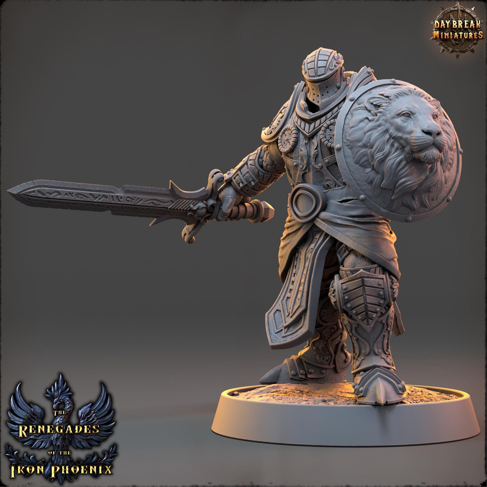 Paladin Knight Tristen | DayBreak Miniatures | Compatible with D&D/AOS | Fantasy | Tabletop