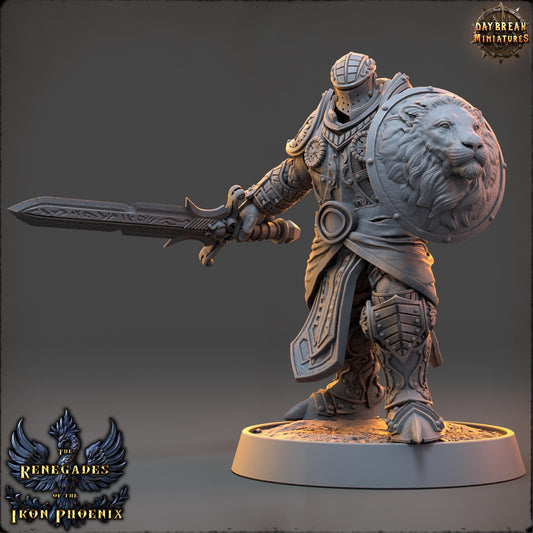 Paladin Knight Tristen | DayBreak Miniatures | Compatible with D&D/AOS | Fantasy | Tabletop