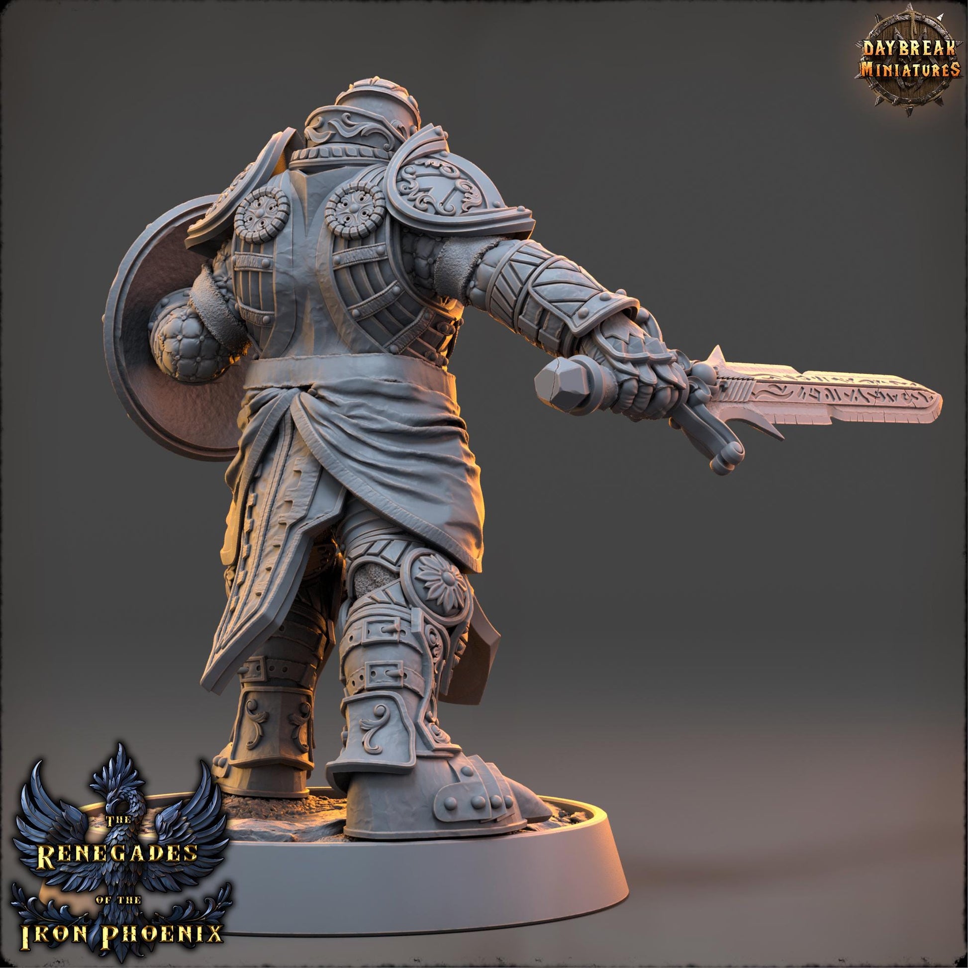 Paladin Knight Tristen | DayBreak Miniatures | Compatible with D&D/AOS | Fantasy | Tabletop