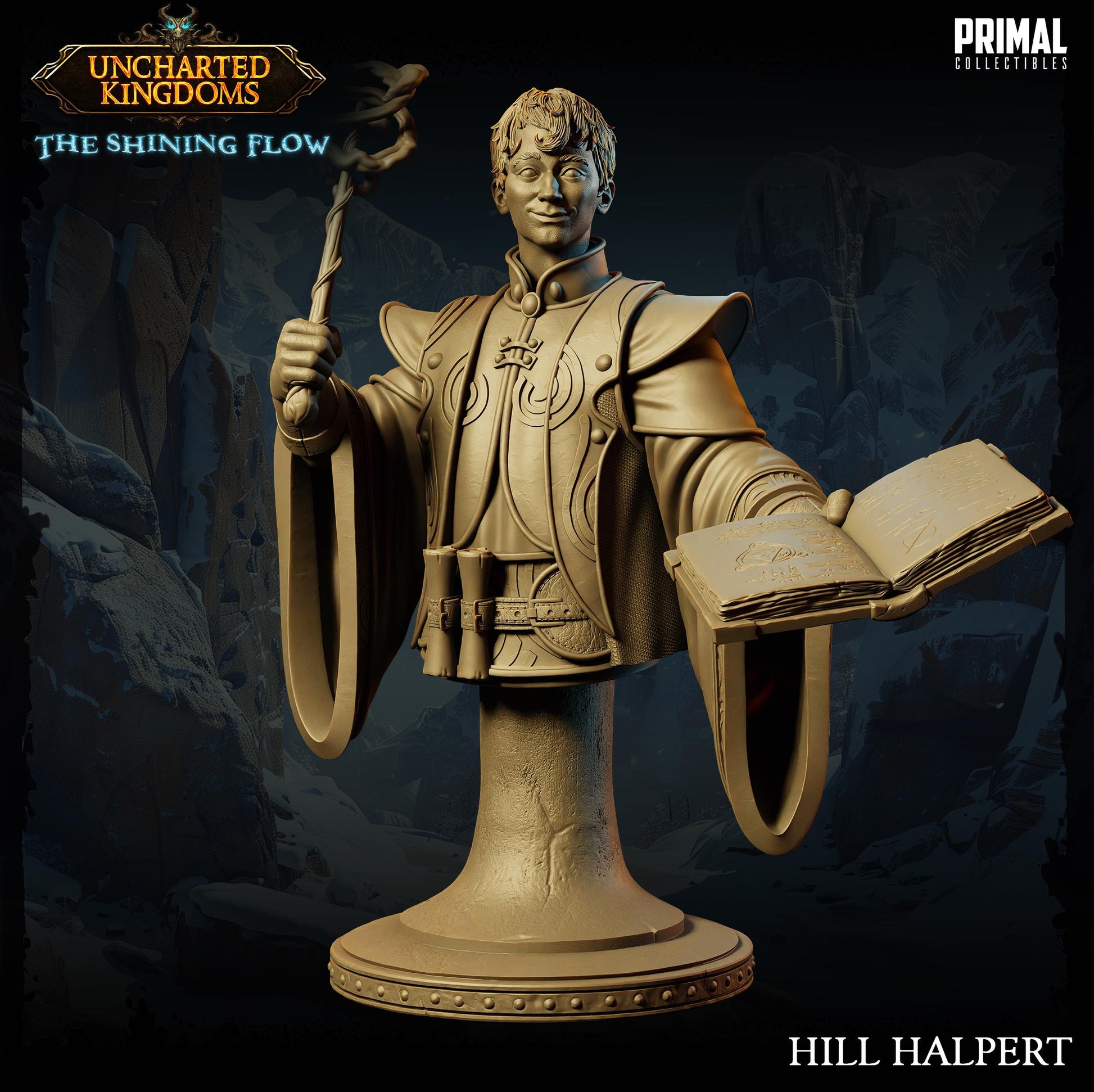Wizard Hill Halpert Bust | Primal Collectibles | Compatible with D&D/AoS | Fantasy