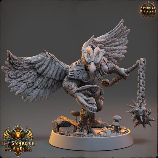 Birdfolk Fighter Prios | DayBreak Miniatures | Compatible with D&D/AOS | Fantasy | Tabletop