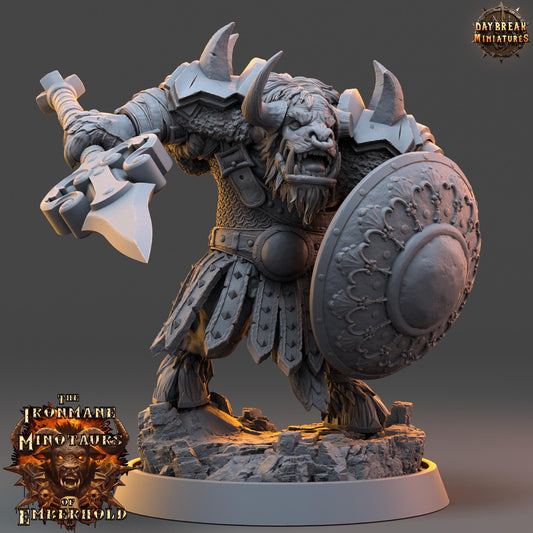 Minotaur Warrior Vorgrim | DayBreak Miniatures | Two Handed Weapons | Compatible with D&D/AOS | Fantasy | Tabletop RPG
