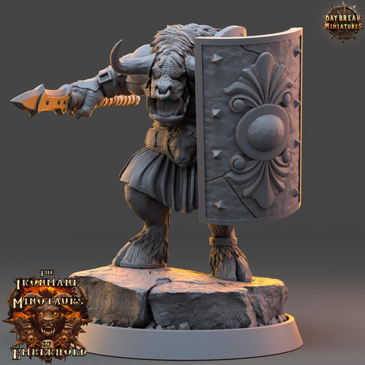 Minotaur Gladiator Zegron | DayBreak Miniatures | Two Handed Weapons | Compatible with D&D/AOS | Fantasy | Tabletop RPG