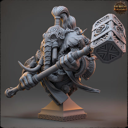 Loxodon Ugro Bust | DayBreak Miniatures | Compatible with D&D/AOS | Fantasy | Tabletop