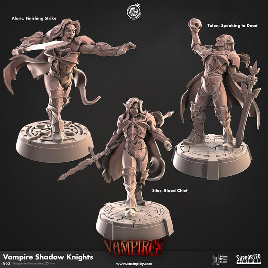 Vampire Shadow Knight | CastnPlay Miniatures | Compatible with D&D/AoS | Fantasy | Tabletop RPG