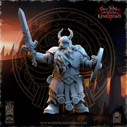 Dwarven Kingdoms Command Group | The Beholder Miniatures | Compatible with D&D/AoS | Fantasy | Tabletop RPG