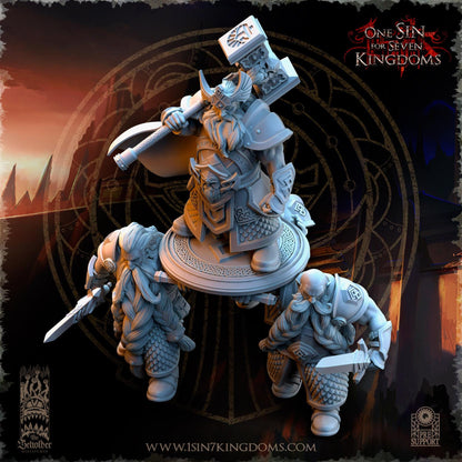 Dwarven Kingdoms Throngrim King of the Mountain Heart | The Beholder Miniatures | Compatible with D&D/AoS | Fantasy | Tabletop RPG