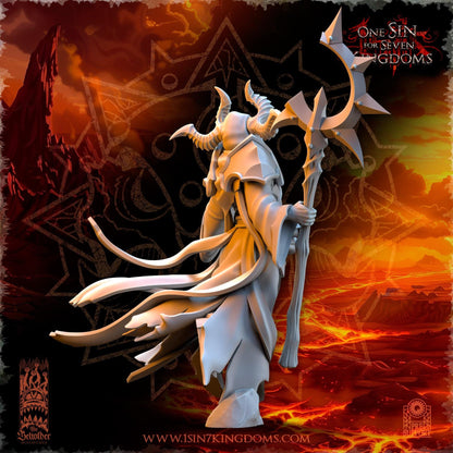 Realms of Mayhem Nihilgaard Dark Sorcerer | The Beholder Miniatures | Compatible with D&D/AoS | Fantasy | Tabletop RPG