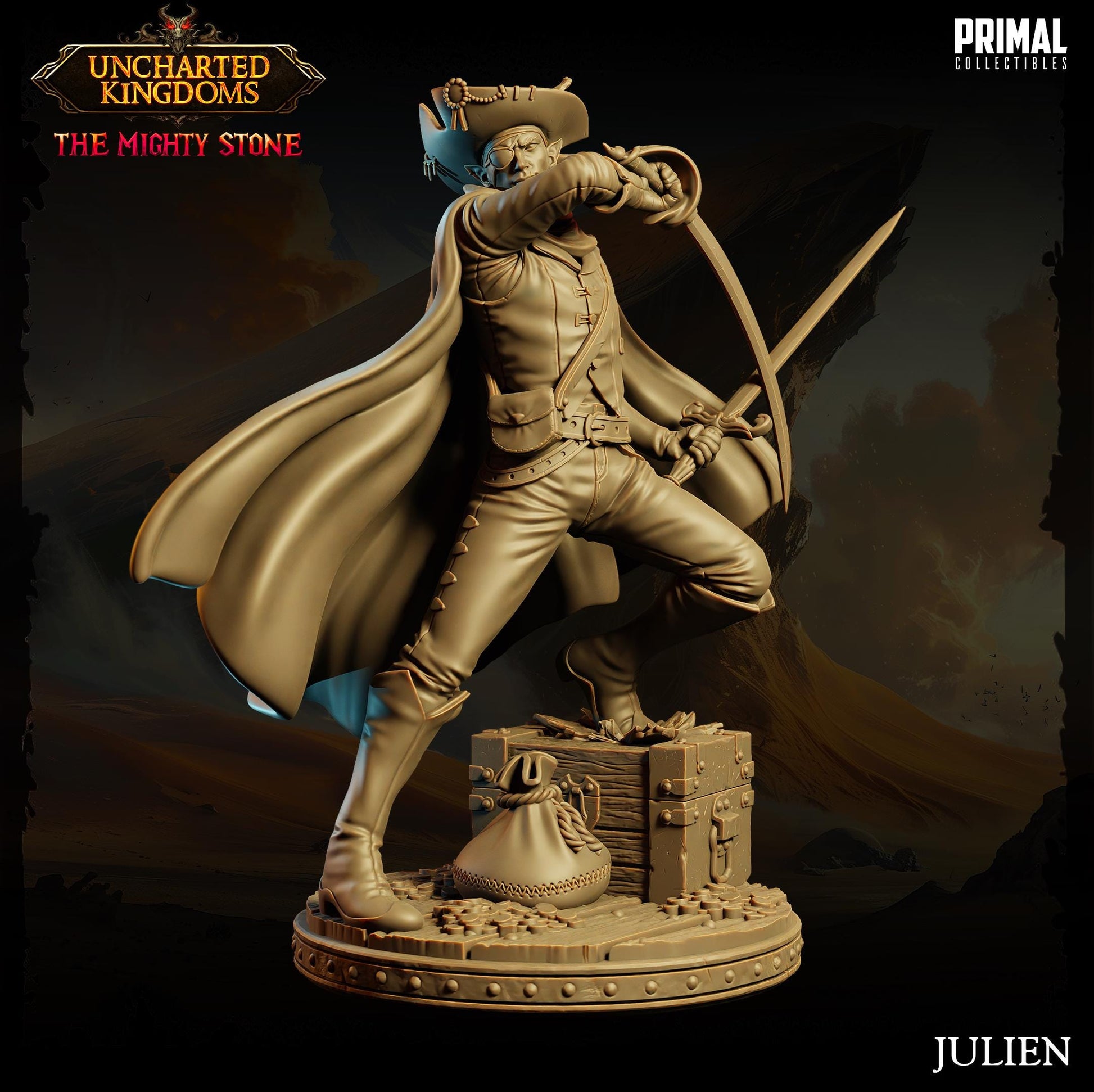 Elf Mercenary Julien | Primal Collectibles | Compatible with D&D/AoS | Fantasy