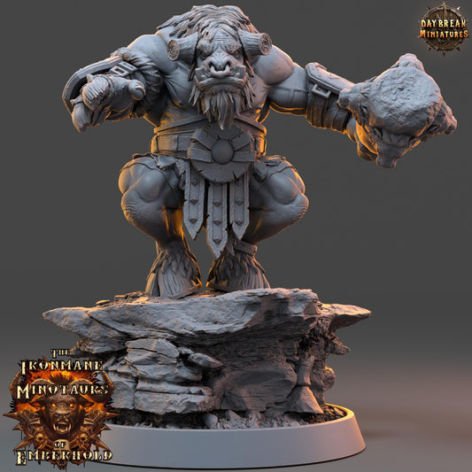 Minotaur Fighter Draknar | DayBreak Miniatures | Two Handed Weapons | Compatible with D&D/AOS | Fantasy | Tabletop RPG