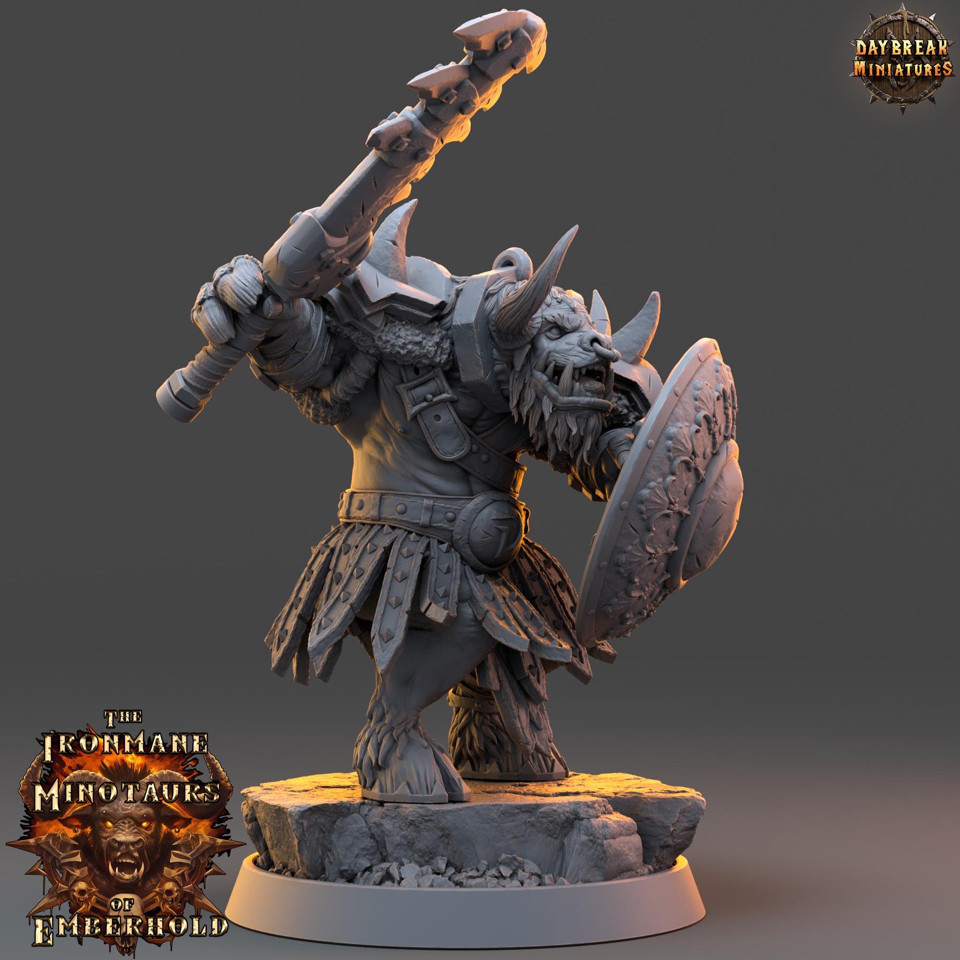 Minotaur Warrior Goroth | DayBreak Miniatures | Two Handed Weapons | Compatible with D&D/AOS | Fantasy | Tabletop RPG