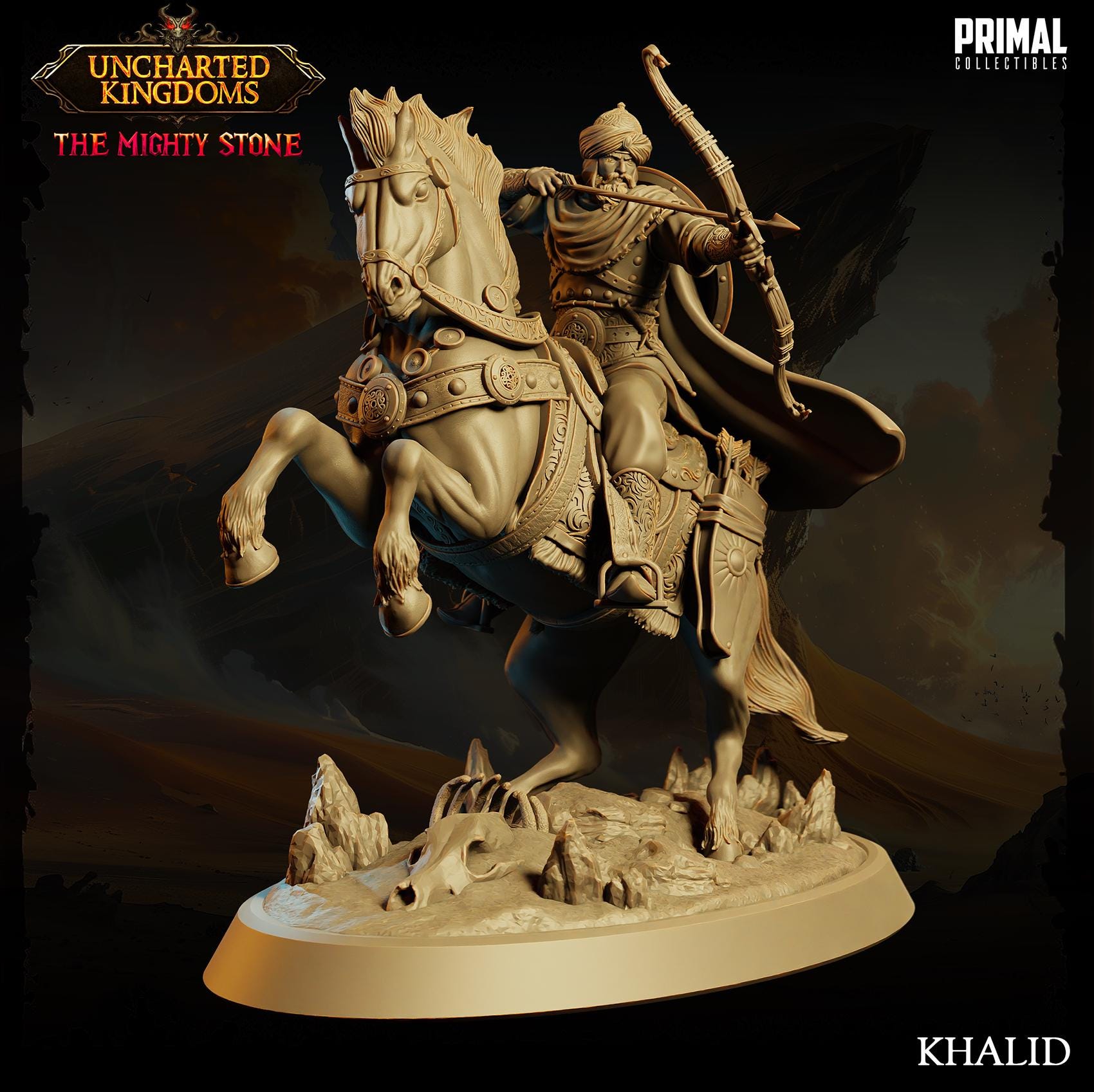 Mounted Eastern Archer Khalid | Primal Collectibles | Compatible with D&D/AoS | Fantasy