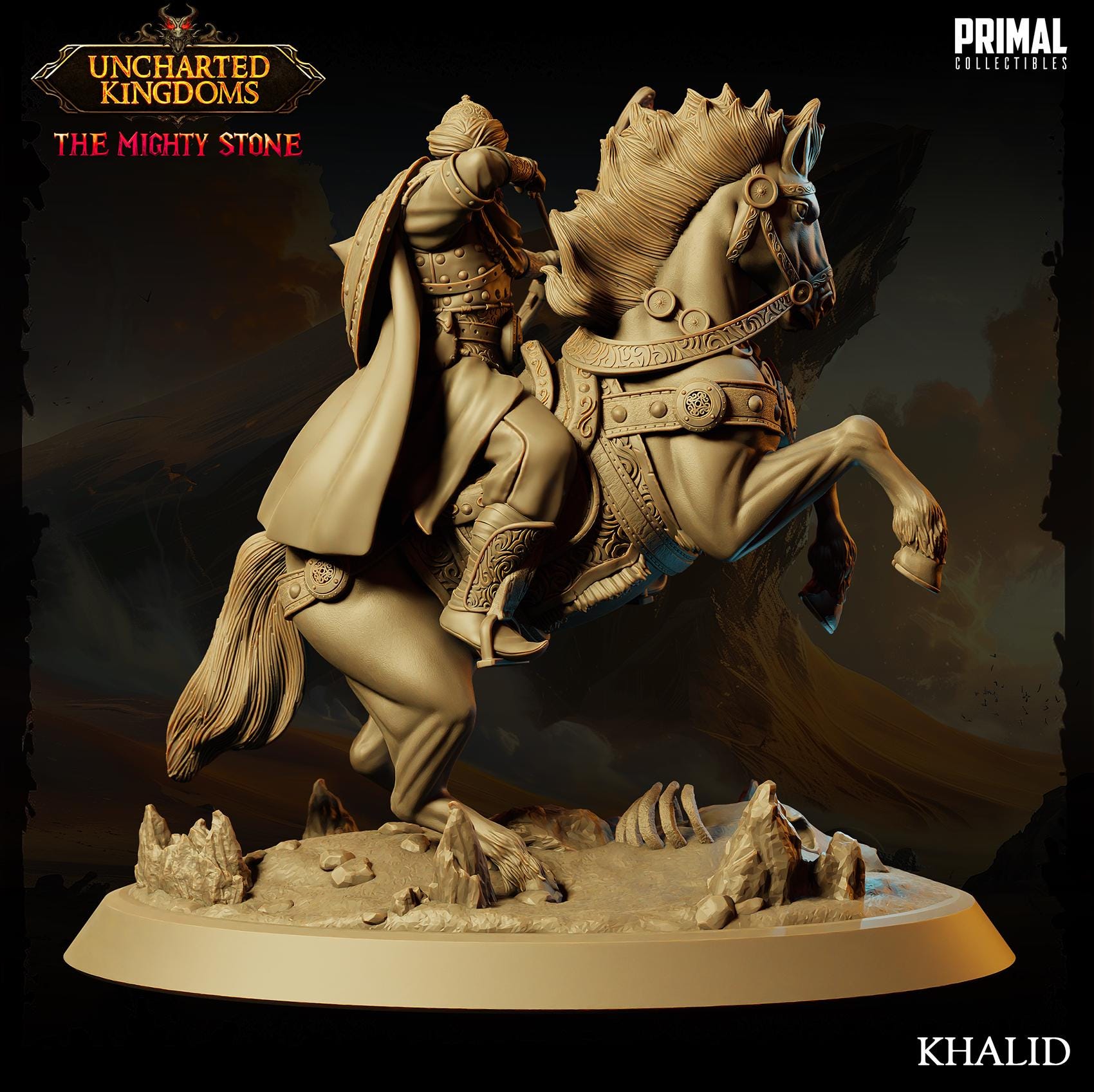 Mounted Eastern Archer Khalid | Primal Collectibles | Compatible with D&D/AoS | Fantasy