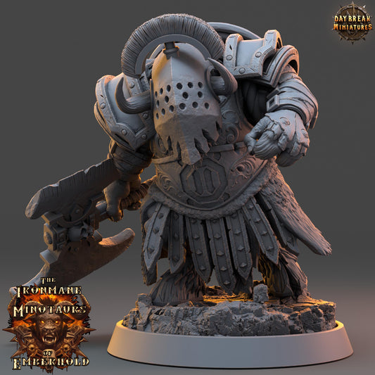 Minotaur Warrior Morkath | DayBreak Miniatures | Two Handed Weapons | Compatible with D&D/AOS | Fantasy | Tabletop RPG