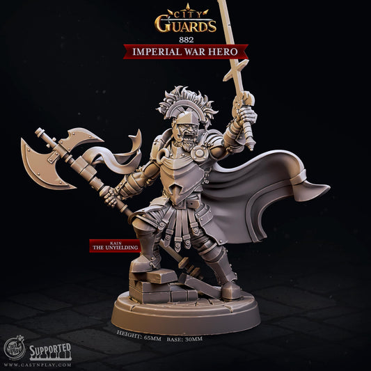 Imperial War Hero Kain the Unyielding | CastnPlay | Compatible with D&D/AoS | Fantasy
